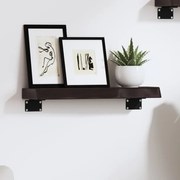 vidaXL Prateleira de parede 40x10x4cm carvalho tratado castanho-escuro