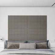 vidaXL Painel de parede 12 pcs 90x30 cm veludo 3,24 m² cinza-claro