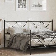 vidaXL Cabeceira de cama 180 cm metal preto