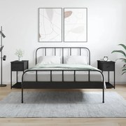 vidaXL Mesas de cabeceira 2pcs 30x60x60 cm derivados de madeira preto