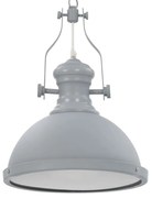 vidaXL Candeeiro de teto redondo E27 cinzento