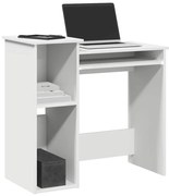 vidaXL Secretária com prateleiras 84x40x78 cm contraplacado branco