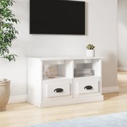 Móvel de TV 80x35x50 cm derivados de madeira branco brilhante