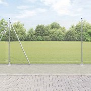 vidaXL Cerca de Arame Soldado com 7 Postes Flangeados 1.4x10 m Aço Galvanizado