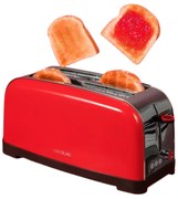 Torradeira vertical Toastin' time 1500 Red Lite Steel com ranhura dupla longa e 1500 W de potência