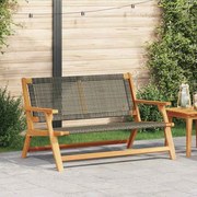vidaXL Banco de Jardim Cinza 122 x 76 x 73,5 cm em Madeira Sólida de Acácia.