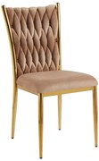 Cadeira Wiwen Golden Veludo - Champanhe