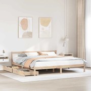 Cama sem colchão 180x200 cm madeira de pinho maciça