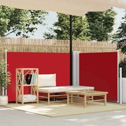vidaXL Toldo lateral retrátil 100x600 cm vermelho