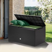 Caixa com tampo e rodas de 290 L, 114 x 47 x 60 cm Antracite