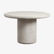 Mesa De Jantar Redonda Em Cimento Emiria Ø120 Cm & Cinza Pedra Claro - Sklum