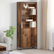 vidaXL Armários Altos 2 pcs Madeira Antiga 79 x 36 x 200 cm