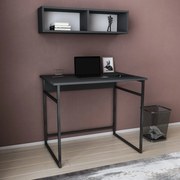 Secretária Hussum – Preto Antracite – 90x60x75 cm