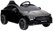 AIYAPLAY Carro Elétrico para Crianças Carro Mercedes AMG CLA 45 com Bateria 12V  Faróis LED Buzina e Música 110x61x45 cm Preto
