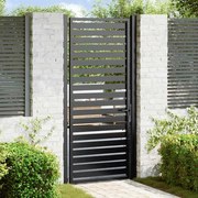 vidaXL Portão de jardim com fechadura Preto 100x200 cm Alumínio