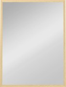 HOMCOM Espelho de parede retangular 80 x 60 cm, moldura em madeira natural, ideal para banheiro, sala ou quarto | Aosom Portugal