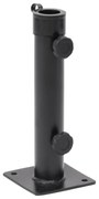 vidaXL Base de guarda-sol para poste de Ø38/48 mm aço preto fosco