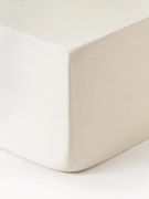 Lençol com elástico em cetim de algodão para cama de casal Premium