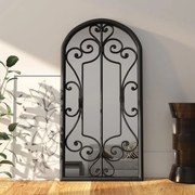 vidaXL Espelho em ferro p/ uso no interior 70x30 cm preto