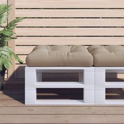 vidaXL Almofadão sofá de paletes 50x50x12 cm tecido cinza-acastanhado