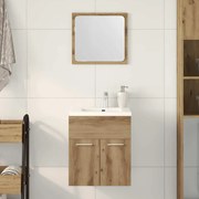 vidaXL 2 pcs móveis de casa de banho deriv. madeira carvalho artisiano