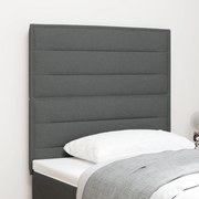 vidaXL Cabeceira Design Linhas Cinza Escuro 80 cm Tecido