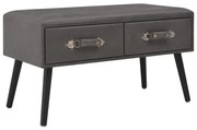 vidaXL Mesa de centro 80x40x46 cm couro artificial cinzento