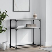vidaXL Mesa consola 75x35,5x75 cm derivados de madeira cinzento sonoma
