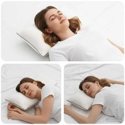 vidaXL Travesseiro para Dormir Branco 50 x 30 x 11 cm
