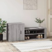 vidaXL Sapateira 130x35x54 cm derivados de madeira cinzento sonoma