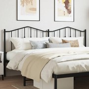 vidaXL Cabeceira de cama 160 cm metal preto