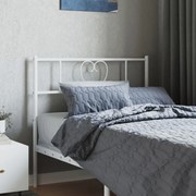 Cabeceira de cama 100 cm metal branco