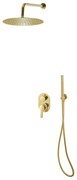 vidaXL Sistema de duche em aço inoxidável 201 dourado