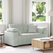 vidaXL Sofá-luvas 120 cm veludo cinzento-claro
