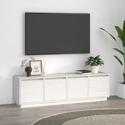 vidaXL Móvel de TV 156x37x45 cm madeira de pinho maciça branco