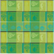 Toalha de mesa jacquard com revestimento acrílico Mille Fruits D Ete Lime