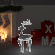 vidaXL Rena decorativa Natal c/ malha de aço 306 luzes LED 60x24x89 cm