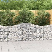 Cestos gabião arqueados 15pcs 200x30x80/100cm ferro galvanizado