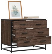vidaXL Armário de gavetas 70x41x56 cm deriv. madeira carvalho castanho