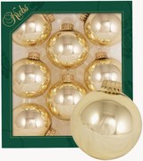 Bolas de Natal pintadas à mão Plain, conjunto de 8