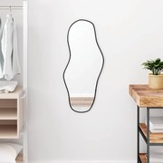 vidaXL Espelho de parede 80x35 cm preto