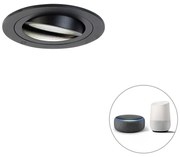 LED Spot embutido inteligente preto incl. Wifi GU10- Rondoo Moderno