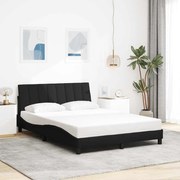 vidaXL Estrutura de cama sem colchão 140x200 cm tecido preto