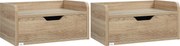 HOMCOM Conjunto de 2 Mesas de Cabeceira de Parede Mesas de Cabeceira Flutuantes com 1 Gaveta 40x30x19,5 cm Madeira | Aosom Portugal