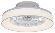 Ventilador de teto branco 47cm incl. LED regulável com controle remoto - Emily Moderno