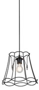 Candeeiro de suspensão retro preto 30 cm - Granny Frame