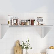 vidaXL Prateleira de parede 100x45x31 cm aço inoxidável prateado