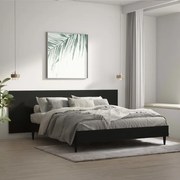 vidaXL Cabeceira de parede 240x1,5x80 cm derivados de madeira preto