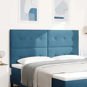 vidaXL Cabeceira com Botões Azul Escuro 180 cm Veludo
