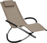 vidaXL Espreguiçadeira para crianças aço cinzento-acastanhado